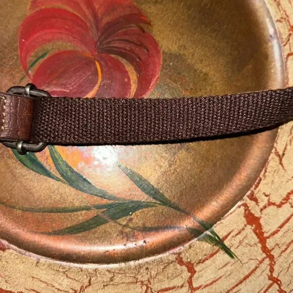 Rare Jack Georges Medium Brown Genuine Leather Vintage Messenger Crossbody Bag